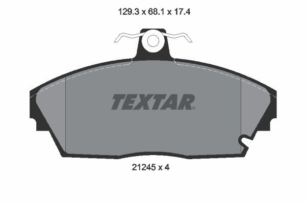 21245 TEXTAR 2124502 Brake pad set TT 0029999