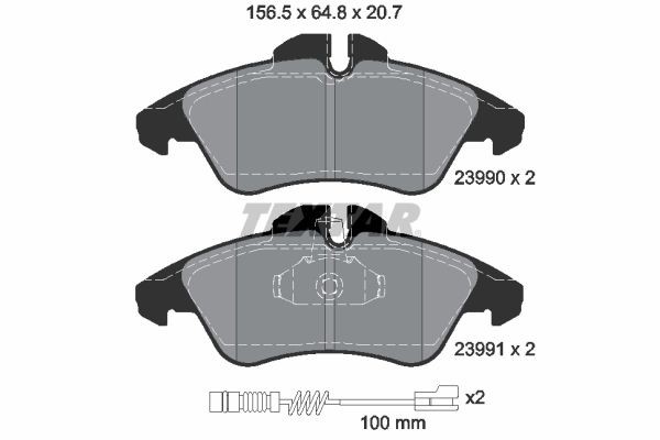 TEXTAR Brake pad kit rear and front Sprinter 2-T Platform/Chassis (W901, W902) new 2399002