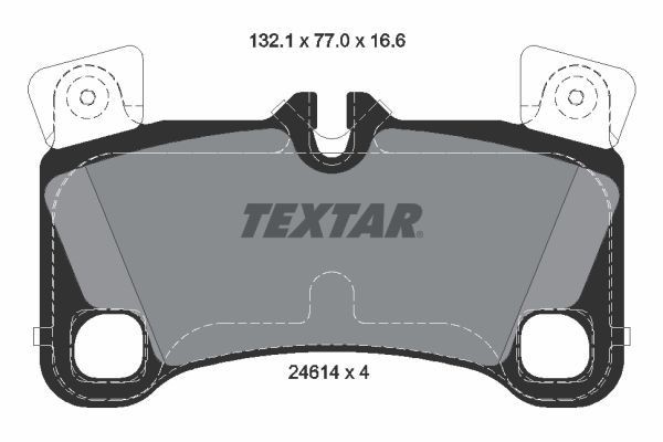 TEXTAR 2461401 Brake pad set prepared for wear indicator, with counterweights