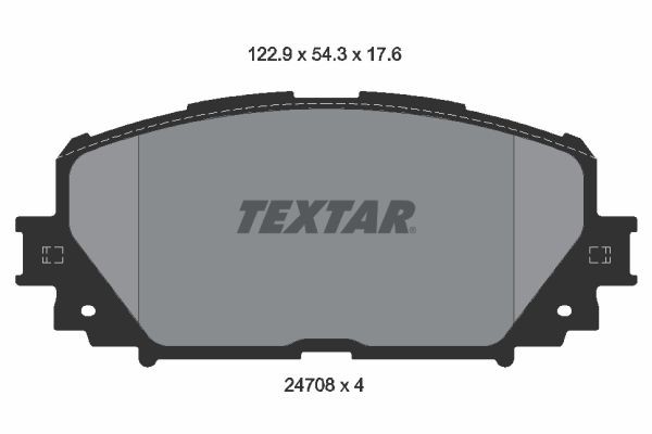 2470801 TEXTAR Brake pad set DAIHATSU not prepared for wear indicator