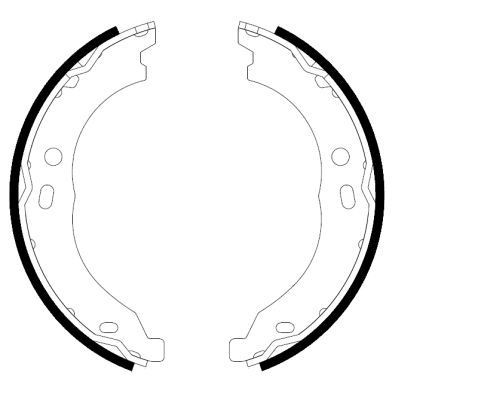 TEXTAR 91066700 Handbrake shoes without handbrake lever, with accessories