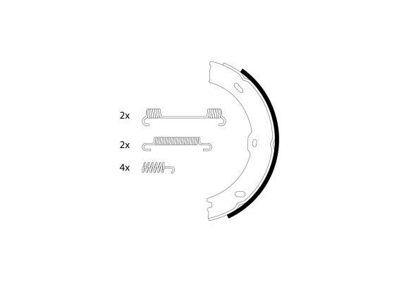 TEXTAR Parking brake shoes rear and front Golf IV new 91066800