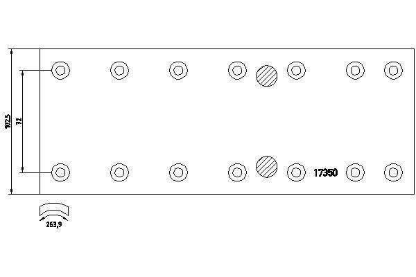 Original TEXTAR 17350 Drum brakes set 1735003 for MERCEDES-BENZ T2