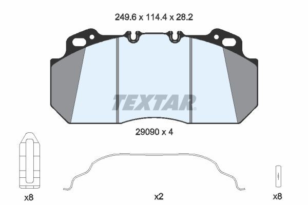 TEXTAR 2909009 Brake pad set, disc brake