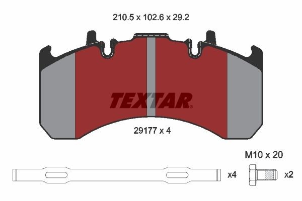 TEXTAR Brake pad kit 2917704