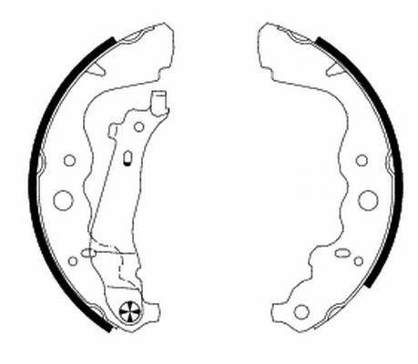 Original TEXTAR 98101 0693 0 4 Brake shoes and drums 91069300 for RENAULT 18