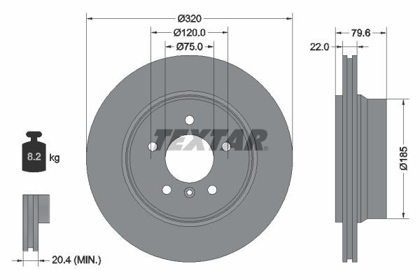 BMW X3 Brake disc set 7681849 TEXTAR 92141603 online buy
