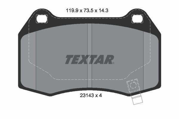 TEXTAR 2314301 Brake pad set with acoustic wear warning