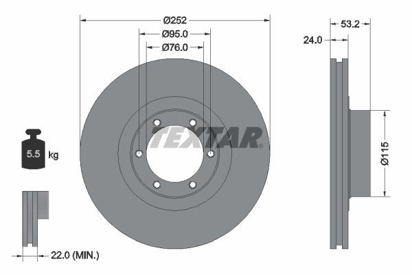 TEXTAR Brake disc kit rear and front OPEL Arena Van (A97) new 92017203