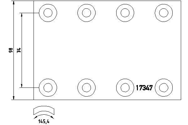 TEXTAR 1734704 Bremsbelagsatz, Trommelbremse für DAF XF 95 LKW in Original Qualität