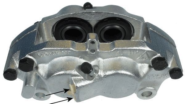 TEXTAR 38054800 Brake caliper grey, Cast Iron, without holder, without brake pads
