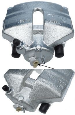 Brake calipers TEXTAR grey, Cast Iron, without holder - 38066400