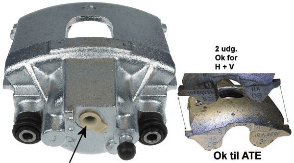 TEXTAR 38085400 Brake caliper grey, Cast Iron, without holder, without brake pads