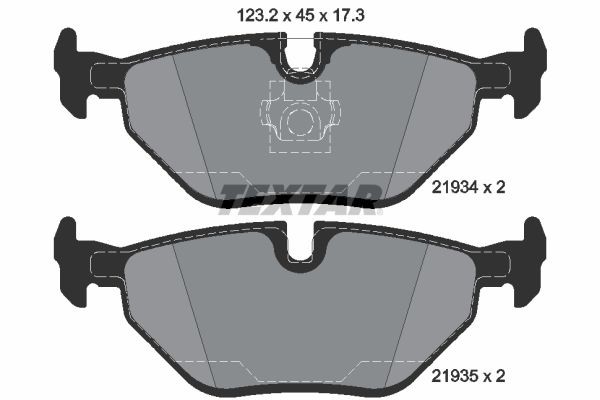 TEXTAR epad 2193481 Brake pad set prepared for wear indicator