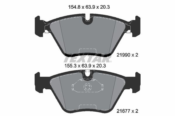 BMW Seria 5 Układ hamulcowy cześci - Zestaw klocków hamulcowych, hamulce tarczowe TEXTAR 2199081