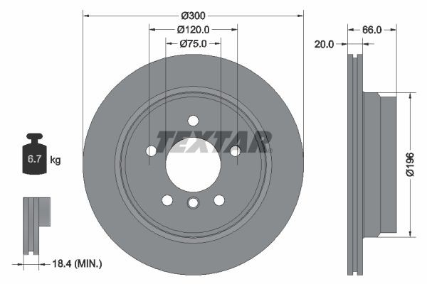 BMW X3 Brake discs 7688230 TEXTAR 92154903 online buy