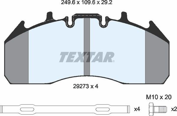 TEXTAR Brake pad kit 2927301
