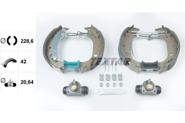 TEXTAR Brake Set, drum brakes 84059900 for FIAT DOBLO