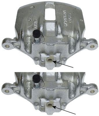 38112800 TEXTAR Brake calipers JEEP grey, Cast Iron, without holder