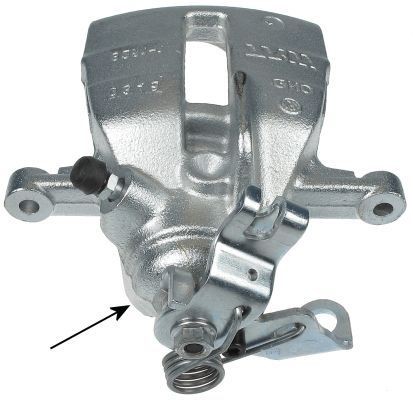 38124000 TEXTAR Brake calipers JEEP grey, Cast Iron, without holder