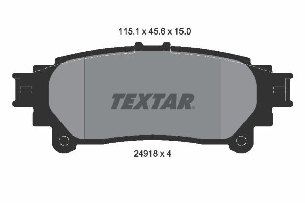 TEXTAR Brake pad set 2491801 Lexus RX 2012