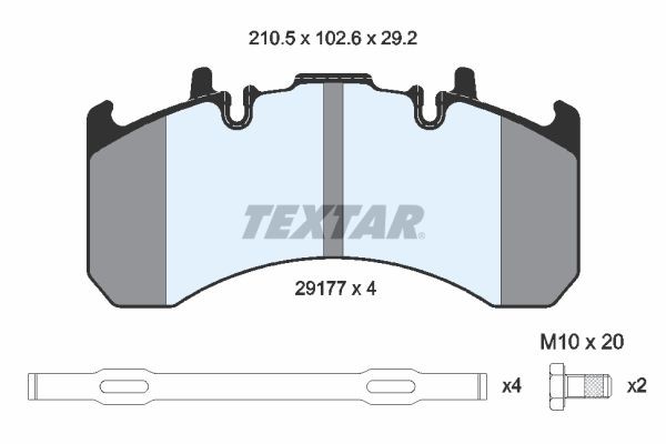 TEXTAR Brake pad kit 2917705