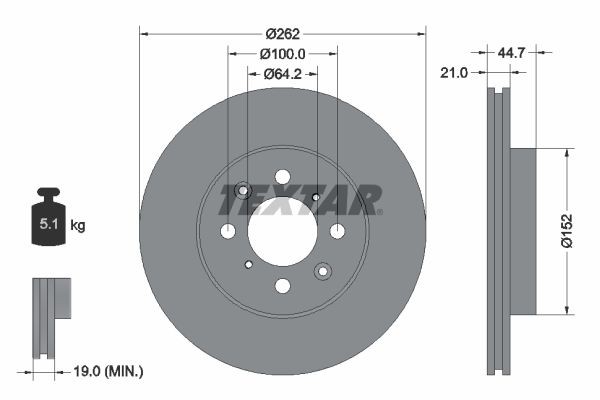 TEXTAR Disc brake set rear and front City VII Saloon (GN) new 92060903