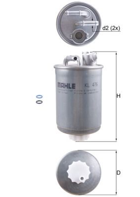 Great value for money - KNECHT Fuel filter KL 476D