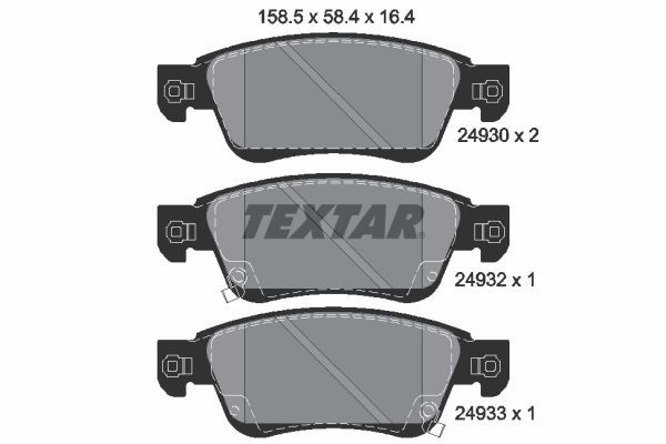 24930 TEXTAR 2493001 Brake pad set D1060 - JK000