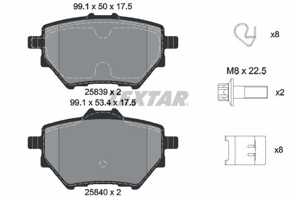 Opel ASTRA Set of brake pads 7689939 TEXTAR 2583901 online buy