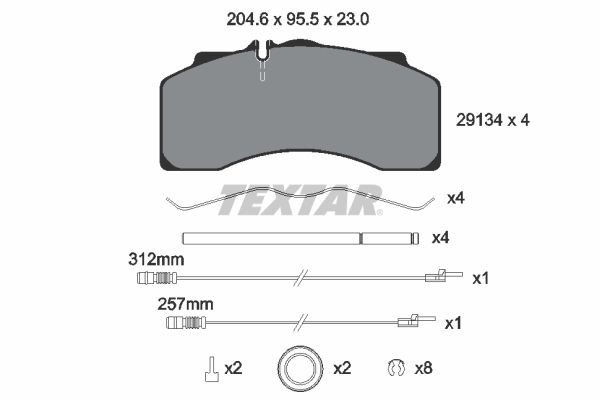 TEXTAR Brake pad kit 2913401