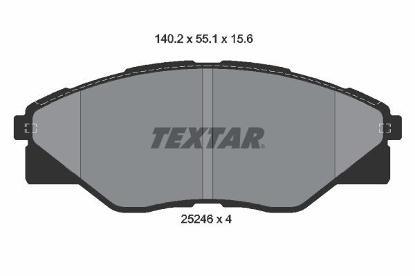 Toyota HILUX Pick-up Disk pads 7691088 TEXTAR 2524601 online buy