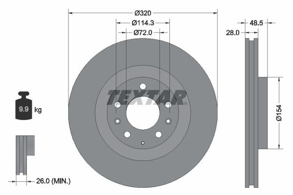 TEXTAR 92203403 Brake disc FORD USA experience and price