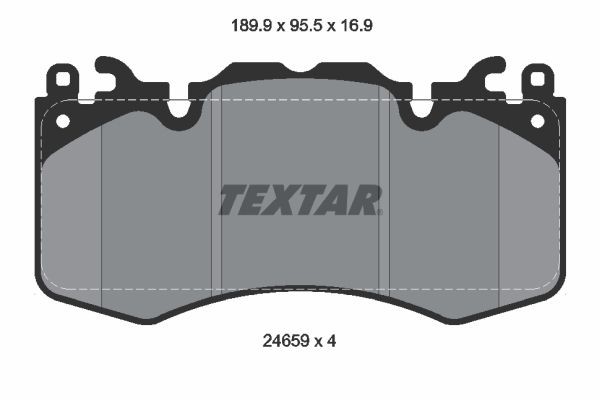 TEXTAR 2465901 Brake pad set prepared for wear indicator