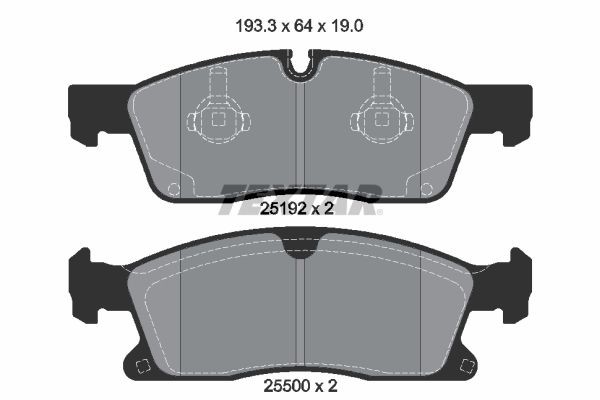 TEXTAR 2519201 Brake pad set prepared for wear indicator