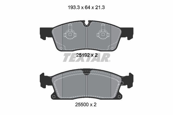 25192 TEXTAR 2519202 Brake pad set A 007 420 8020