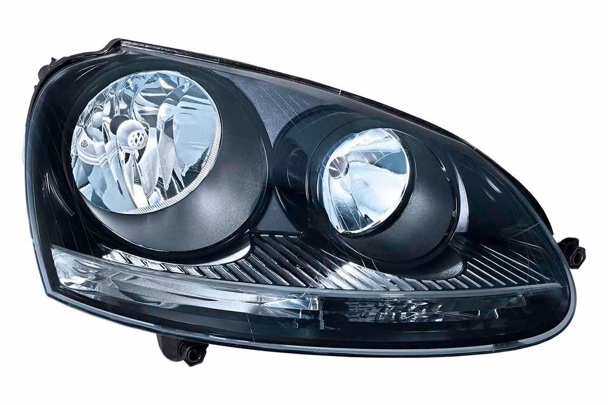 HELLA 1LG 247 007-641 Headlight Right, H7/H7, W5W, PY21W, Halogen, 12V, white, with high beam, with position light, with low beam, with indicator, for left-hand traffic, without bulb holder, without bulbs, with motor for headlamp levelling