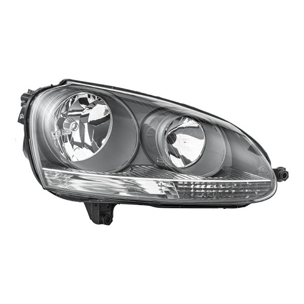 HELLA 1LG 247 007-441 Headlight Right, W5W, PY21W, H7/H7, Halogen, 12V, white, with low beam, with position light, with high beam, with indicator, for left-hand traffic, without bulb holder, without bulbs, with motor for headlamp levelling