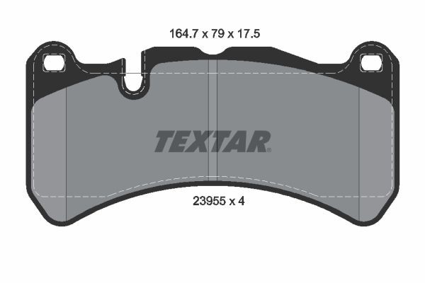 TEXTAR 2395501 Brake pad set prepared for wear indicator