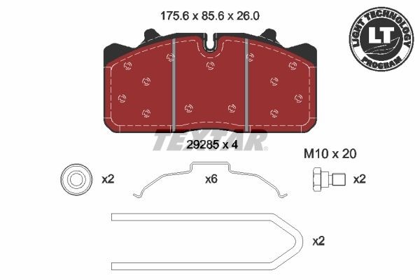 TEXTAR Brake pad kit 2928502