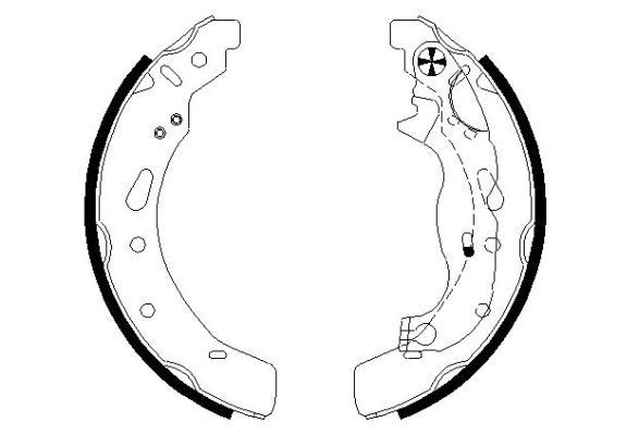 Original TEXTAR 98101 0721 0 4 Brake shoes and drums 91072100 for MAZDA 2