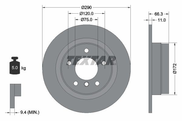 TEXTAR 92261003 Brake disc BMW experience and price