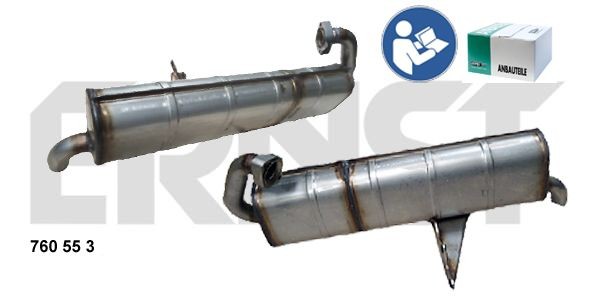 ERNST Set 760553 Catalytic converter Euro 4, with mounting kit