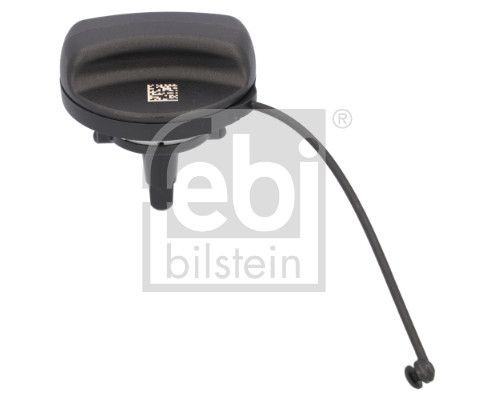 FEBI BILSTEIN not lockable, Plastic, black, with support strap Sealing cap, fuel tank 45359 buy
