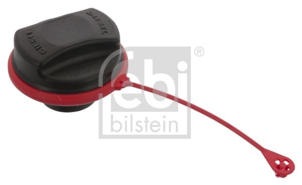 FEBI BILSTEIN 45424 Fuel cap not lockable, Plastic, black, with support strap