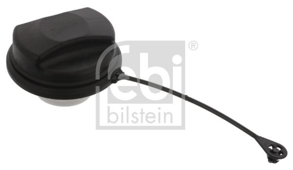 45425 FEBI BILSTEIN Gas tank CHEVROLET not lockable, Plastic, black, with seal, with support strap