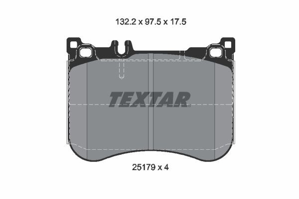25179 TEXTAR 2517903 Brake pad set A000 420 10 06