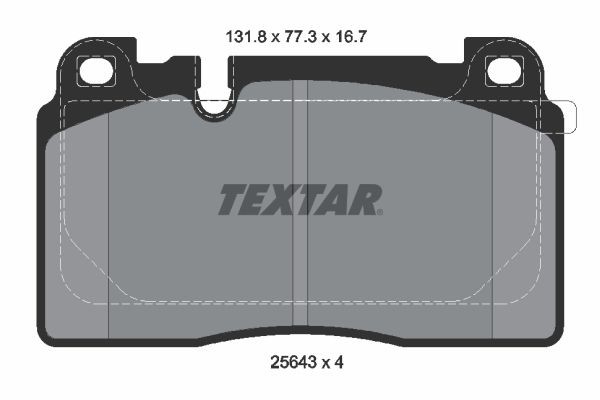 TEXTAR 2564305 Brake pad set prepared for wear indicator