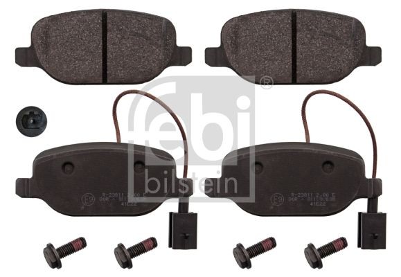 FEBI BILSTEIN 116002 Brake pad set Rear Axle, incl. wear warning contact, with screw set