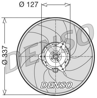 DENSO DER21004 Fan, radiator Ø: 335 mm, 12V, 200W